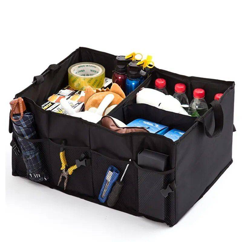 Expandable Car Trunk Organizer Car Organizers Color Name : Black 