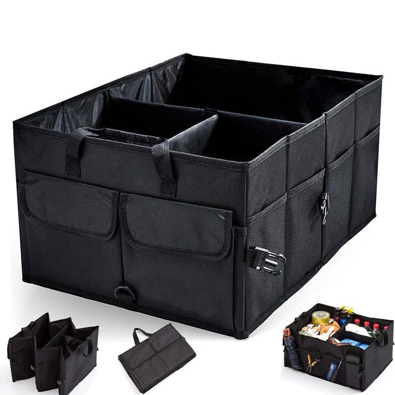 Expandable Car Trunk Organizer Car Organizers Color Name : Black 