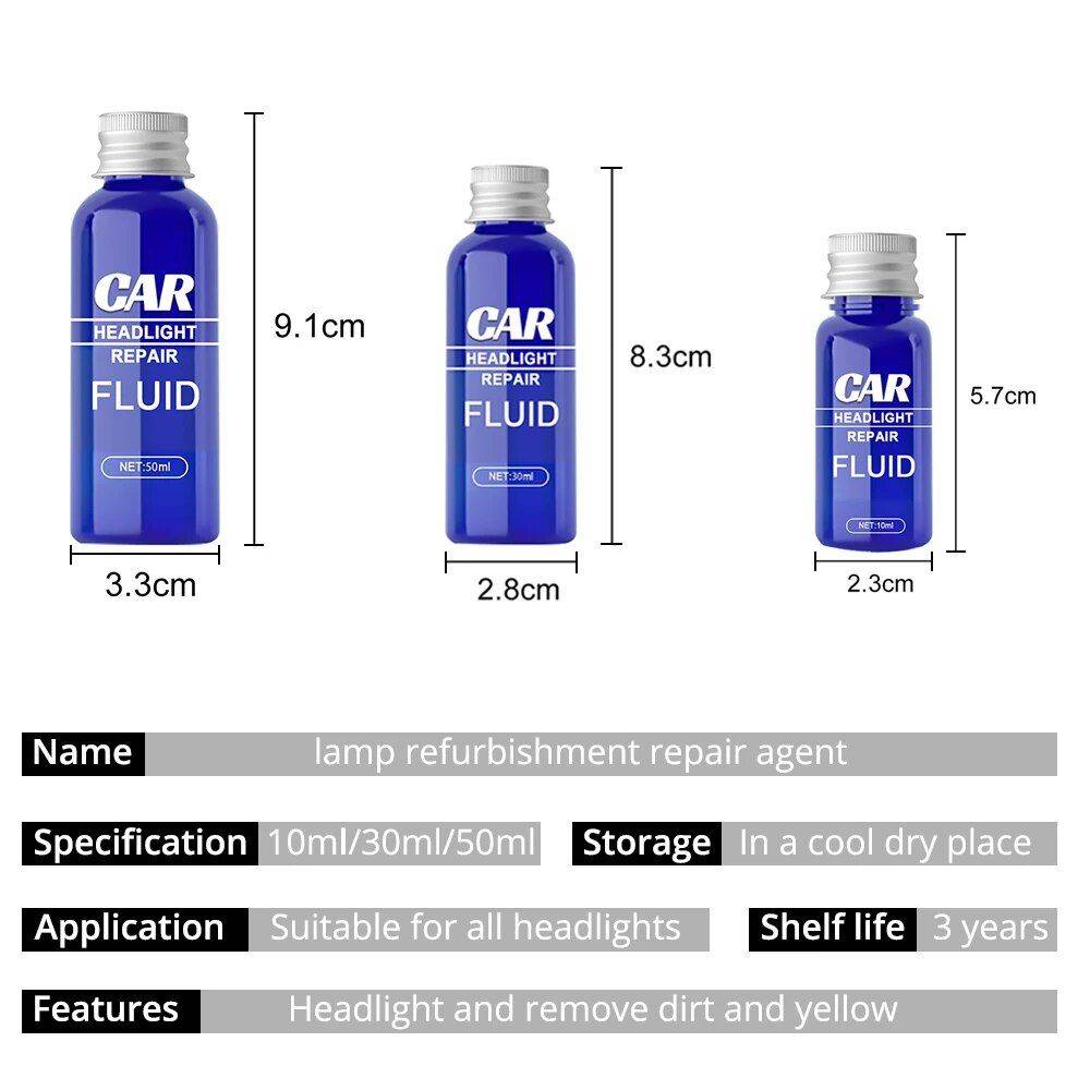 Fast-Acting Car Headlight Scratch Remover & UV Protector (10-50ml) Car Wash & Maintenance Size : 10ml|30ml|50ml Fast-Acting Car Headlight Scratch Remover & UV Protector (10-50ml) Car Wash & Maintenance Size : 10ml|30ml|50ml
