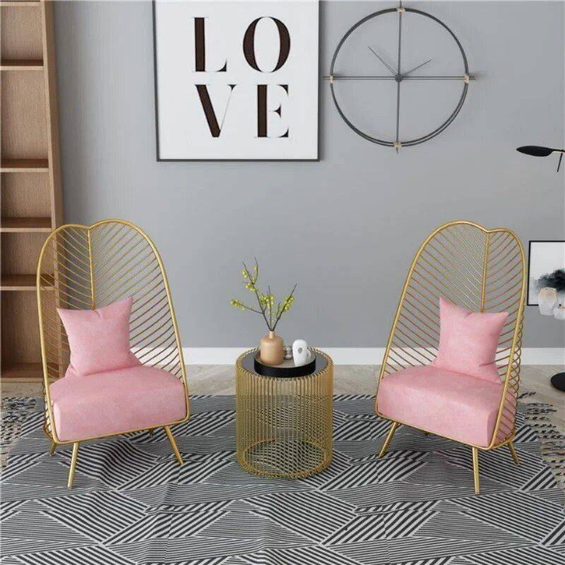 Gold Metal Wire Leisure Chair – Modern Nordic Style Seating for Living Room Furniture Sofas & Chairs Color : Pink Square|Gray Square|Dark Blue Square|Green Round|Dark Pink Round|Blue Round|Pink Round|Dark Blue Round|Blue Square|Green Square|Gray Round|Pink Square Gold Metal Wire Leisure Chair - Modern Nordic Style Seating for Living Room Furniture Sofas & Chairs Color : Pink Square|Gray Square|Dark Blue Square|Green Round|Dark Pink Round|Blue Round|Pink Round|Dark Blue Round|Blue Square|Green Square|Gray Round|Pink Square
