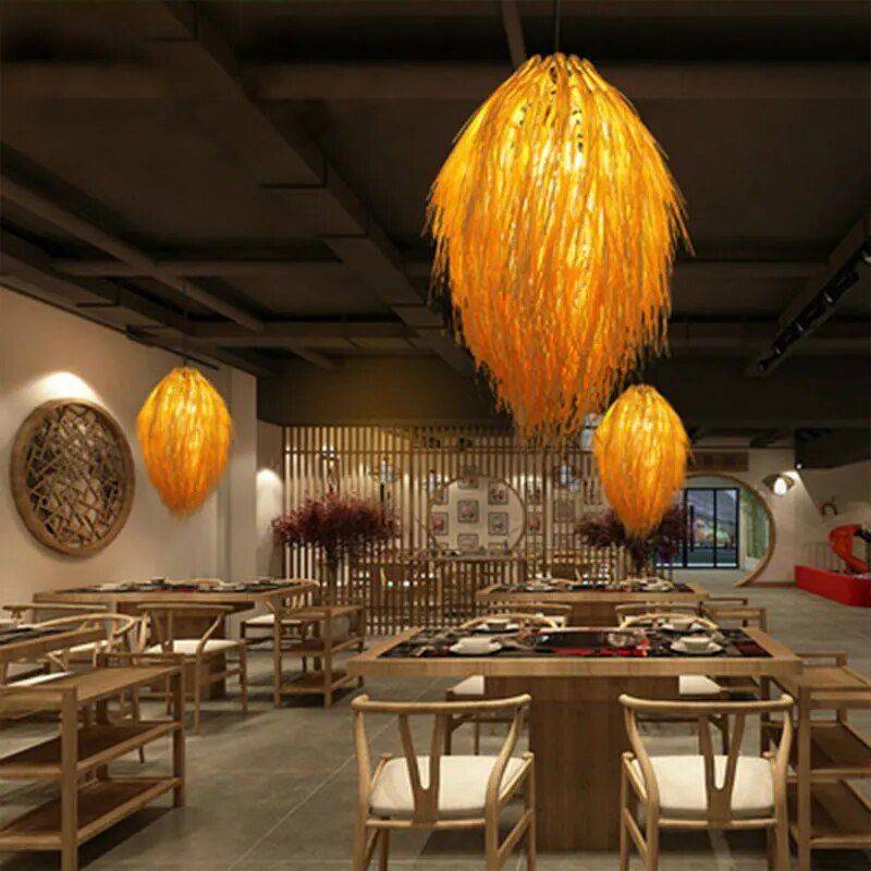 Handcrafted Bamboo & Rattan LED Pendant Light – Elegant Dining Room & Cafe Ceiling Decor Ceiling Lights Lighting Size : 35x63cm|40X63CM|47X63CM Handcrafted Bamboo & Rattan LED Pendant Light - Elegant Dining Room & Cafe Ceiling Decor Ceiling Lights Lighting Size : 35x63cm|40X63CM|47X63CM