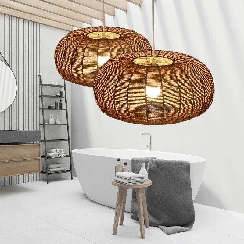 Handmade Rattan LED Pendant Lamp – Elegant, Modern Lighting for Home and Hospitality Ceiling Lights Lighting Color : Brown Handmade Rattan LED Pendant Lamp – Elegant, Modern Lighting for Home and Hospitality Ceiling Lights Lighting Color : Brown