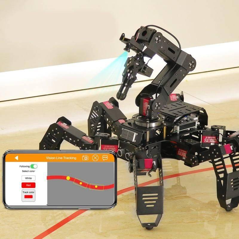 Hexapod AI Robotic Explorer with Vision Arm Pi 4B Powered Robot Kit Advanced Technologies Robots Hexapod AI Robotic Explorer with Vision Arm Pi 4B Powered Robot Kit Advanced Technologies Robots