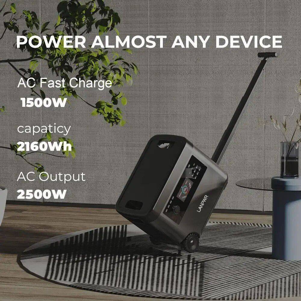 High-Capacity 2160Wh Portable Solar Generator with 2500W AC Output and Wireless Charging Advanced Technologies Generators & Portable Power High-Capacity 2160Wh Portable Solar Generator with 2500W AC Output and Wireless Charging Advanced Technologies Generators & Portable Power