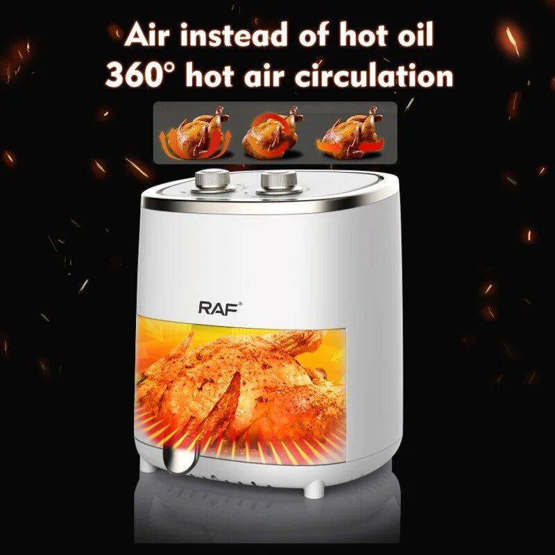 High-Capacity 4.8L Air Fryer – Stainless Steel, 1200W, Healthy Cooking with No Oily Smoke Air Fryers Kitchen High-Capacity 4.8L Air Fryer - Stainless Steel, 1200W, Healthy Cooking with No Oily Smoke Air Fryers Kitchen