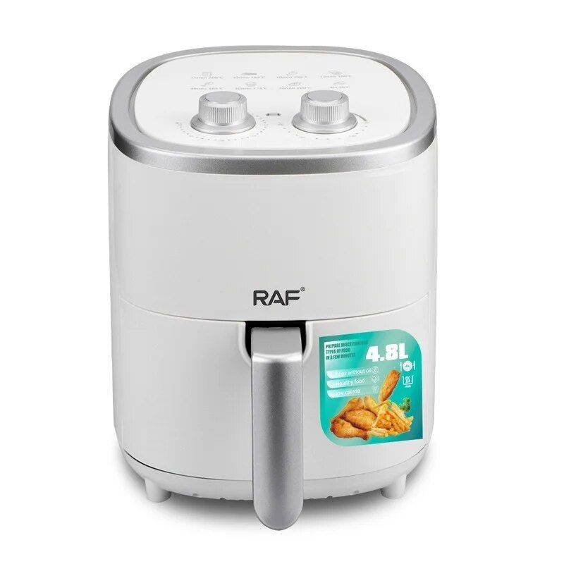 High-Capacity 4.8L Air Fryer – Stainless Steel, 1200W, Healthy Cooking with No Oily Smoke Air Fryers Kitchen High-Capacity 4.8L Air Fryer - Stainless Steel, 1200W, Healthy Cooking with No Oily Smoke Air Fryers Kitchen