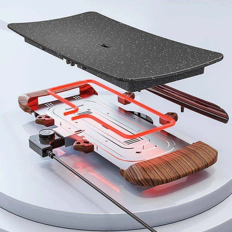 High-Capacity Indoor/Outdoor Electric BBQ Grill – Versatile & Portable Grills Kitchen Color : Black|Brown High-Capacity Indoor/Outdoor Electric BBQ Grill - Versatile & Portable Grills Kitchen Color : Black|Brown