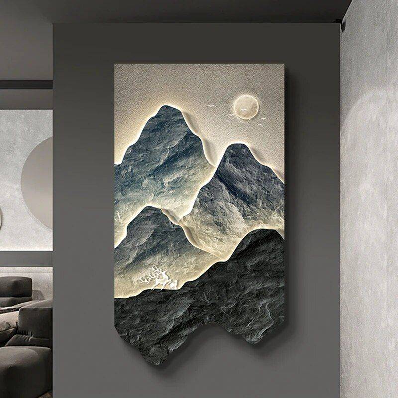 Illuminate Your Space with Modern Landscape Luminous LED Wall Hanging Lamp Lighting Wall Lamps Lampshade Color : Style 1|Style 2|Style 3|Style 4 