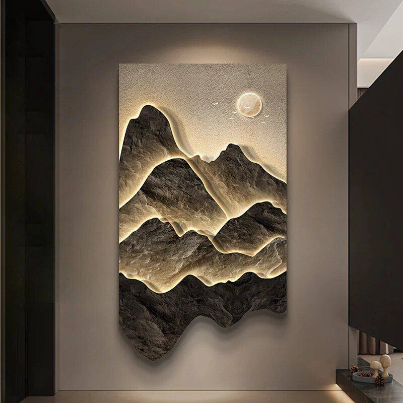 Illuminate Your Space with Modern Landscape Luminous LED Wall Hanging Lamp Lighting Wall Lamps Lampshade Color : Style 1|Style 2|Style 3|Style 4 
