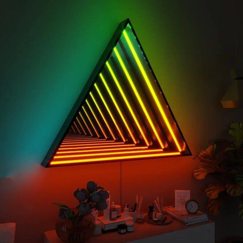 Infinite LED Mirror Wall Lamp – RGB Color 3D Magic Light for Home & Party Decor Bathroom Mirrors Infinite LED Mirror Wall Lamp - RGB Color 3D Magic Light for Home & Party Decor Bathroom Mirrors