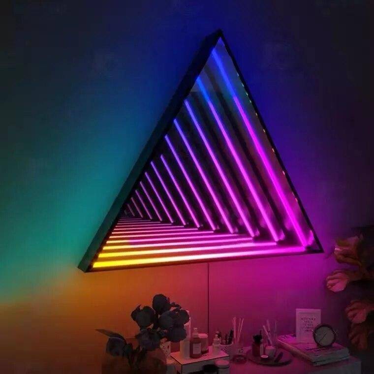 Infinite LED Mirror Wall Lamp – RGB Color 3D Magic Light for Home & Party Decor Bathroom Mirrors Infinite LED Mirror Wall Lamp - RGB Color 3D Magic Light for Home & Party Decor Bathroom Mirrors