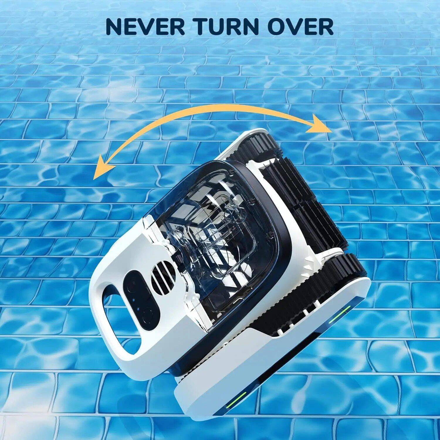 Intelligent Robotic Pool Vacuum Cordless, Long-lasting, with Sonar Path Planning Advanced Technologies Robots Color : White Intelligent Robotic Pool Vacuum Cordless, Long-lasting, with Sonar Path Planning Advanced Technologies Robots Color : White