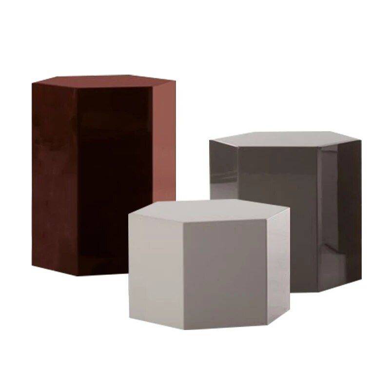 Italian-Inspired Hexagonal Glass Side Table Furniture Side Tables & Coffee Tables Size : S|M|L Italian-Inspired Hexagonal Glass Side Table Furniture Side Tables & Coffee Tables Size : S|M|L