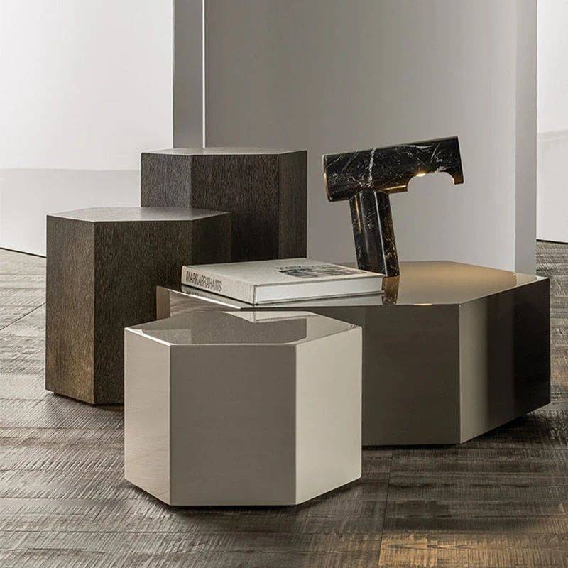 Italian-Inspired Hexagonal Glass Side Table Furniture Side Tables & Coffee Tables Size : S|M|L Italian-Inspired Hexagonal Glass Side Table Furniture Side Tables & Coffee Tables Size : S|M|L