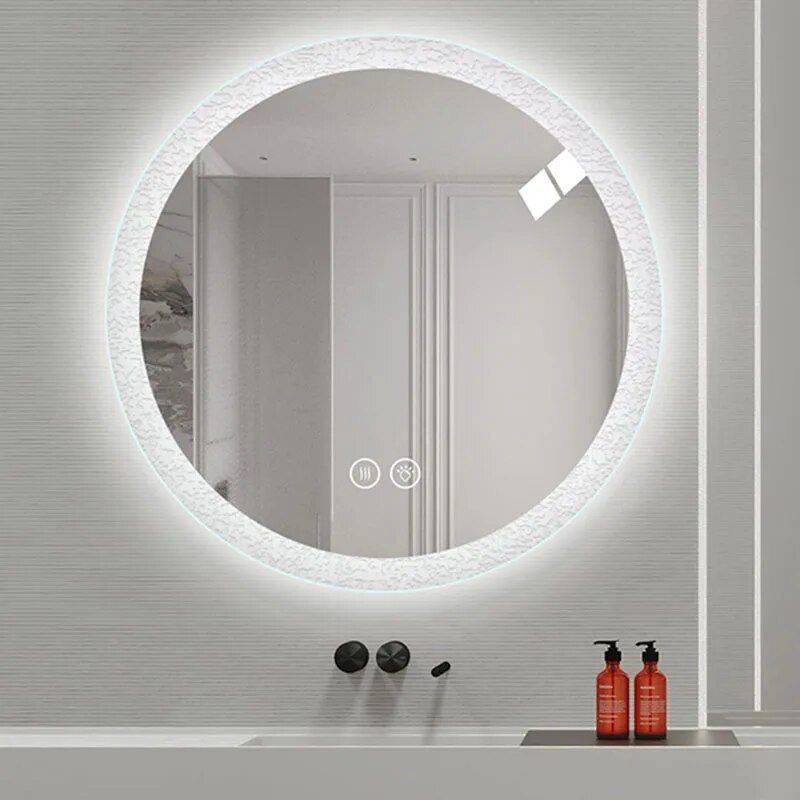 LED Touch Mirror – Frameless Aesthetic Bathroom Decor with Magnifying Feature Bathroom Mirrors Color : White|Colorful LED Touch Mirror - Frameless Aesthetic Bathroom Decor with Magnifying Feature Bathroom Mirrors Color : White|Colorful