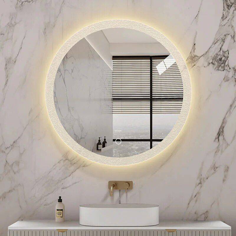 LED Touch Mirror – Frameless Aesthetic Bathroom Decor with Magnifying Feature Bathroom Mirrors Color : White|Colorful LED Touch Mirror - Frameless Aesthetic Bathroom Decor with Magnifying Feature Bathroom Mirrors Color : White|Colorful