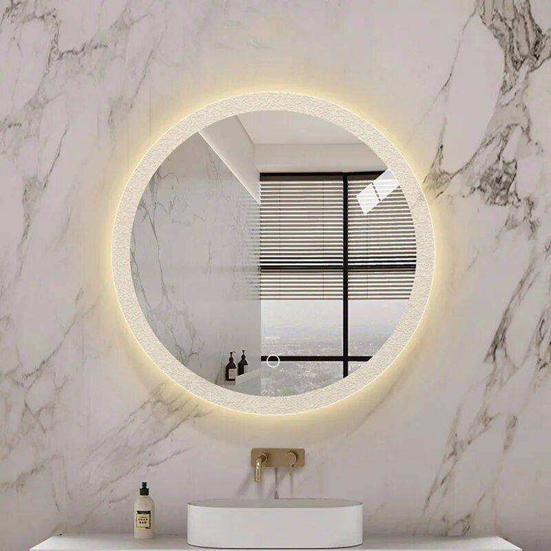 LED Touch Mirror – Frameless Aesthetic Bathroom Decor with Magnifying Feature Bathroom Mirrors Color : White|Colorful LED Touch Mirror - Frameless Aesthetic Bathroom Decor with Magnifying Feature Bathroom Mirrors Color : White|Colorful