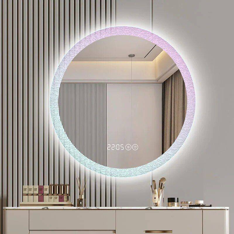 LED Touch Mirror – Frameless Aesthetic Bathroom Decor with Magnifying Feature Bathroom Mirrors Color : White|Colorful LED Touch Mirror - Frameless Aesthetic Bathroom Decor with Magnifying Feature Bathroom Mirrors Color : White|Colorful