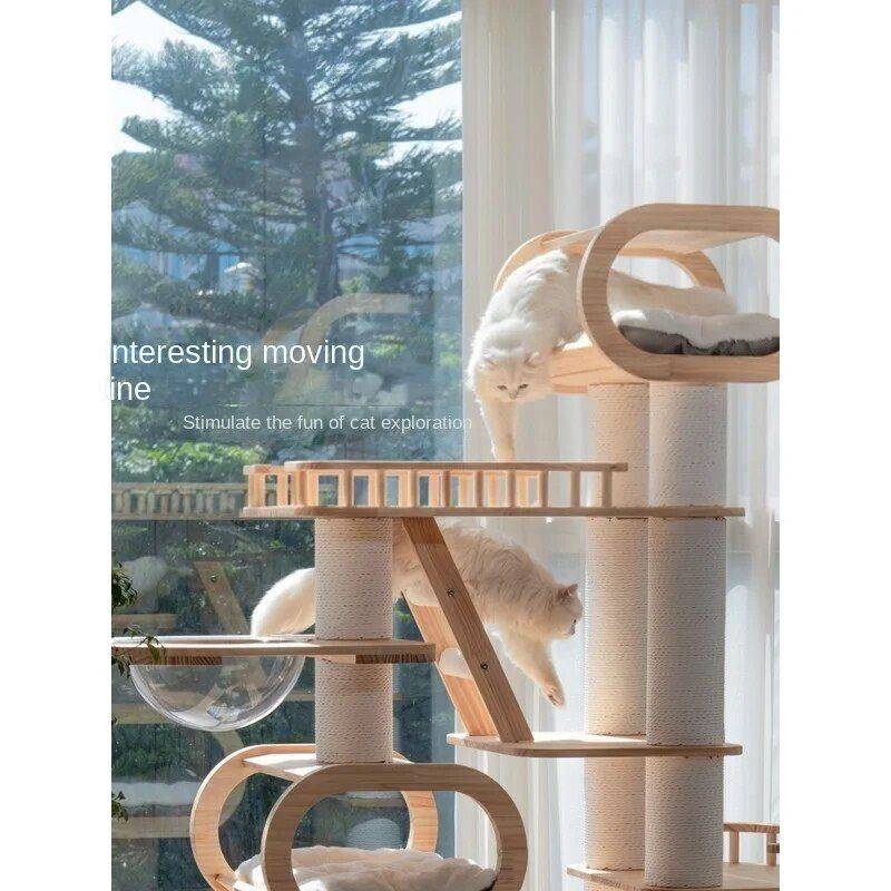 Large Wooden Tree Tower for Cat Cat Towers Pet Supplies Large Wooden Tree Tower for Cat Cat Towers Pet Supplies