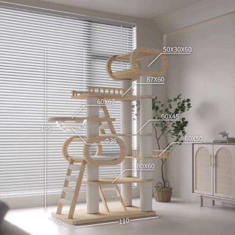 Large Wooden Tree Tower for Cat Cat Towers Pet Supplies Large Wooden Tree Tower for Cat Cat Towers Pet Supplies