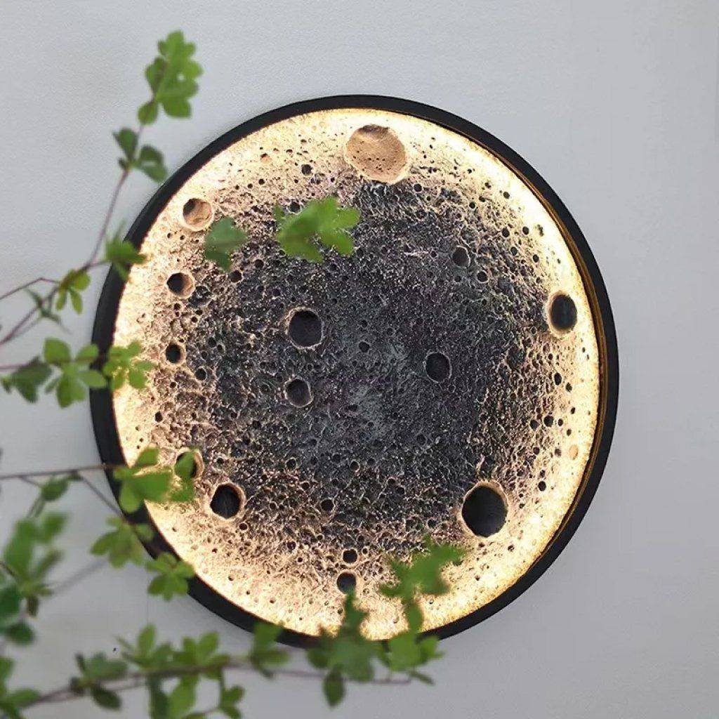 Lunar Glow 3D Relief Moon Wall Lamp – Creative Decorative LED Art Light Lighting Wall Lamps Style & Size : Style A 80cm|Style A 100cm|Style B 80cm|Style B 100cm 