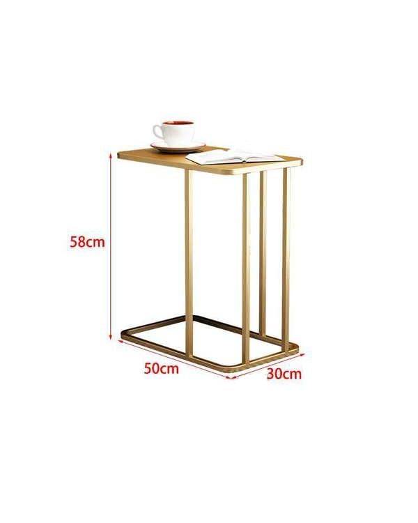 Luxe Marble-Top Iron Side Table Furniture Side Tables & Coffee Tables Color : Golden Luxe Marble-Top Iron Side Table Furniture Side Tables & Coffee Tables Color : Golden