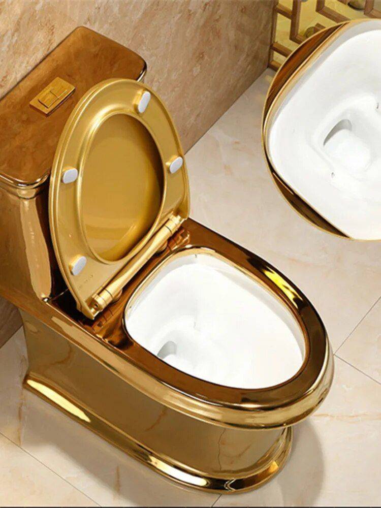 Luxurious Gold Electroplated Toilet with Cyclone Flushing and Automatic Operation Home Electronics Smart Home Color : Gold Luxurious Gold Electroplated Toilet with Cyclone Flushing and Automatic Operation Home Electronics Smart Home Color : Gold