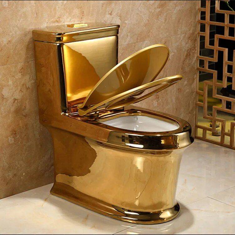Luxurious Gold Electroplated Toilet with Cyclone Flushing and Automatic Operation Home Electronics Smart Home Color : Gold Luxurious Gold Electroplated Toilet with Cyclone Flushing and Automatic Operation Home Electronics Smart Home Color : Gold
