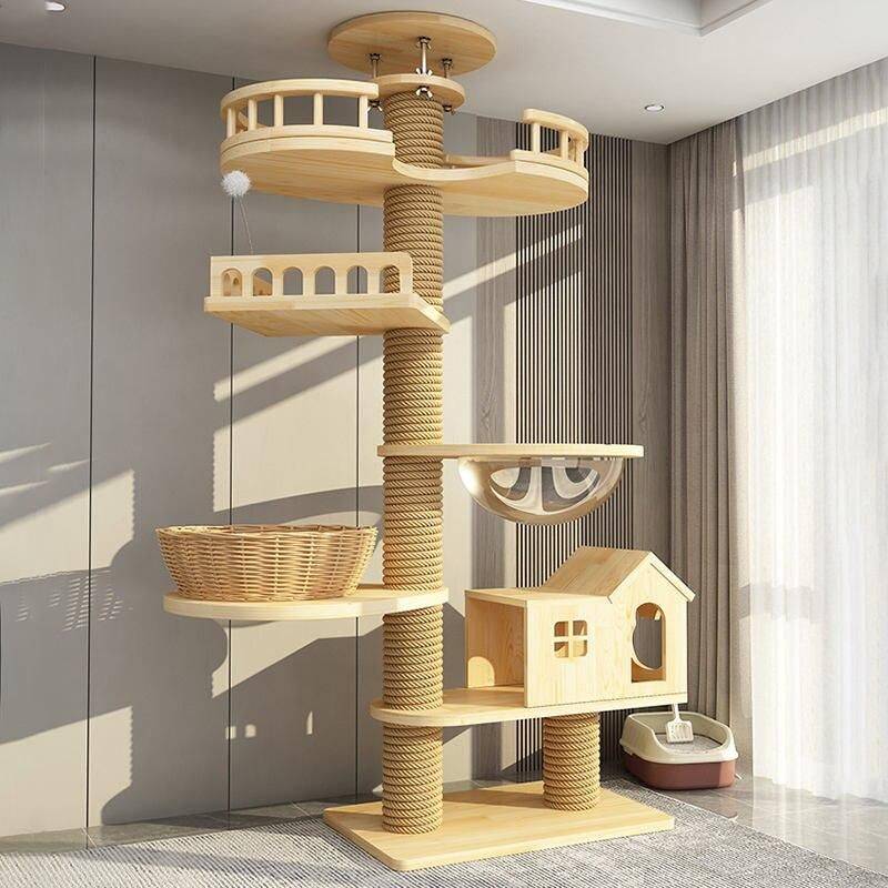 Luxurious Multi-Level Cat Tree Tower with Scratching Posts and Condo Playhouse Cat Towers Pet Supplies Luxurious Multi-Level Cat Tree Tower with Scratching Posts and Condo Playhouse Cat Towers Pet Supplies