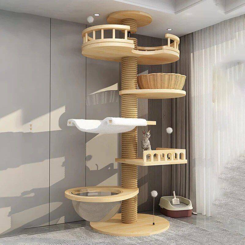 Luxurious Multi-Level Cat Tree Tower with Scratching Posts and Condo Playhouse Cat Towers Pet Supplies Luxurious Multi-Level Cat Tree Tower with Scratching Posts and Condo Playhouse Cat Towers Pet Supplies