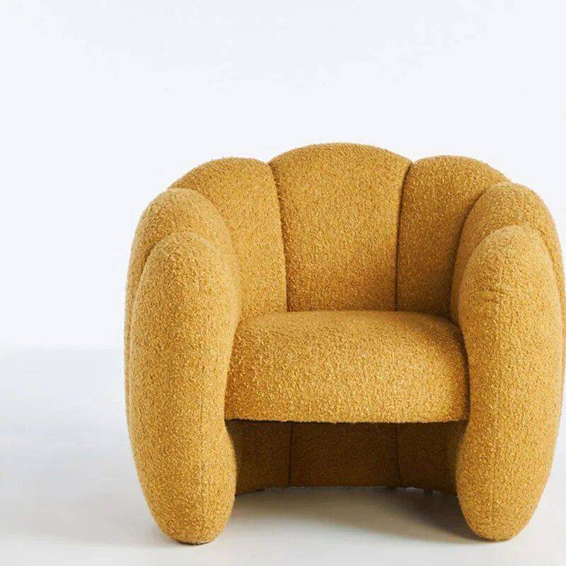 Luxurious Velvet Recliner – Modern Single Seating Sofa Chair Furniture Sofas & Chairs Color : White|Yellow Luxurious Velvet Recliner - Modern Single Seating Sofa Chair Furniture Sofas & Chairs Color : White|Yellow