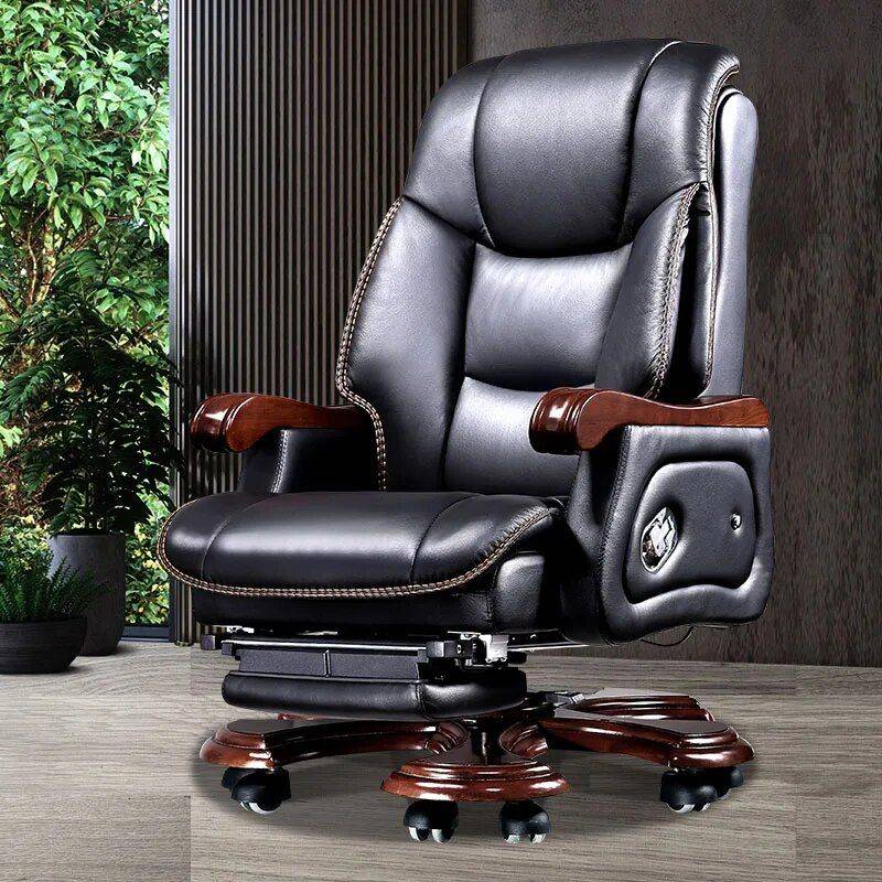 Luxury Ergonomic Swivel Office Chair with Armrests and Rollers Furniture Office Furniture Color : Black|Brown|Black (with massage)|Brown (with massage) Luxury Ergonomic Swivel Office Chair with Armrests and Rollers Furniture Office Furniture Color : Black|Brown|Black (with massage)|Brown (with massage)