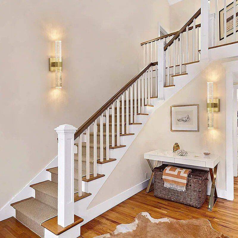 Luxury Gold Crystal LED Wall Sconce - Modern Minimalist Indoor Lighting Lighting Wall Lamps Size : 40cm 