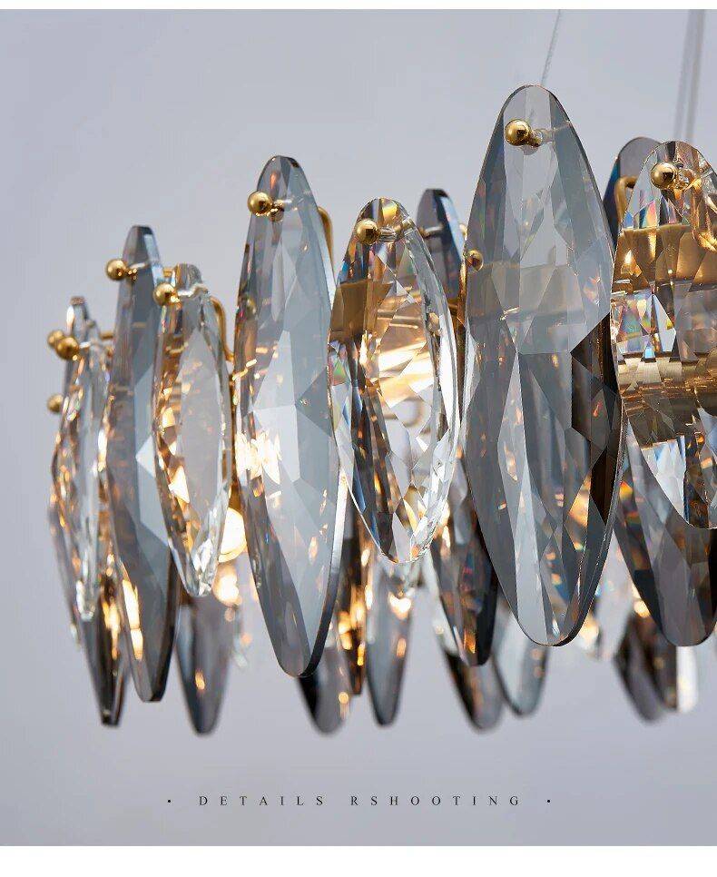 Luxury LED Crystal Chandelier – Modern Elegance for Living Spaces Ceiling Lights Lighting Size : 60cm|80cm|100cm Luxury LED Crystal Chandelier - Modern Elegance for Living Spaces Ceiling Lights Lighting Size : 60cm|80cm|100cm