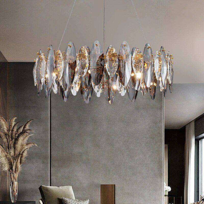 Luxury LED Crystal Chandelier – Modern Elegance for Living Spaces Ceiling Lights Lighting Size : 60cm|80cm|100cm Luxury LED Crystal Chandelier - Modern Elegance for Living Spaces Ceiling Lights Lighting Size : 60cm|80cm|100cm