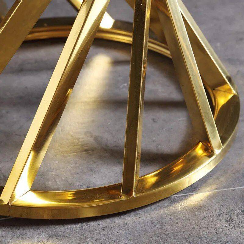 Luxury Marble Round Coffee Table with Gold Stainless Steel Base Furniture Side Tables & Coffee Tables Color : White|Black Luxury Marble Round Coffee Table with Gold Stainless Steel Base Furniture Side Tables & Coffee Tables Color : White|Black