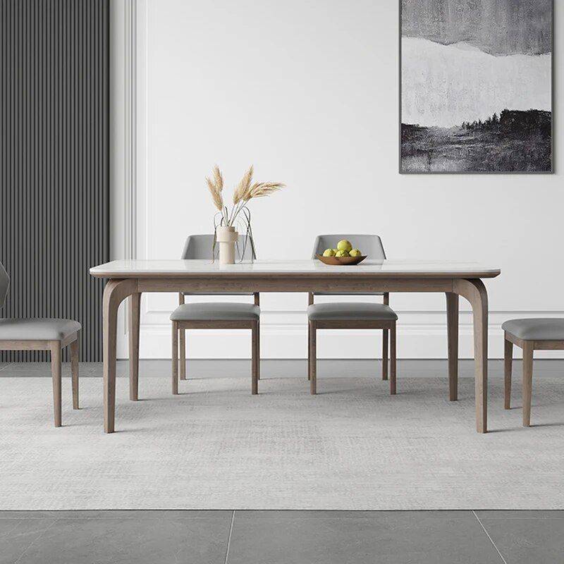 Luxury Minimalist Modern Dining Table Set for Home and Conference Dining Tables Furniture Set : 4 chairs (120x80x75cm) Luxury Minimalist Modern Dining Table Set for Home and Conference Dining Tables Furniture Set : 4 chairs (120x80x75cm)