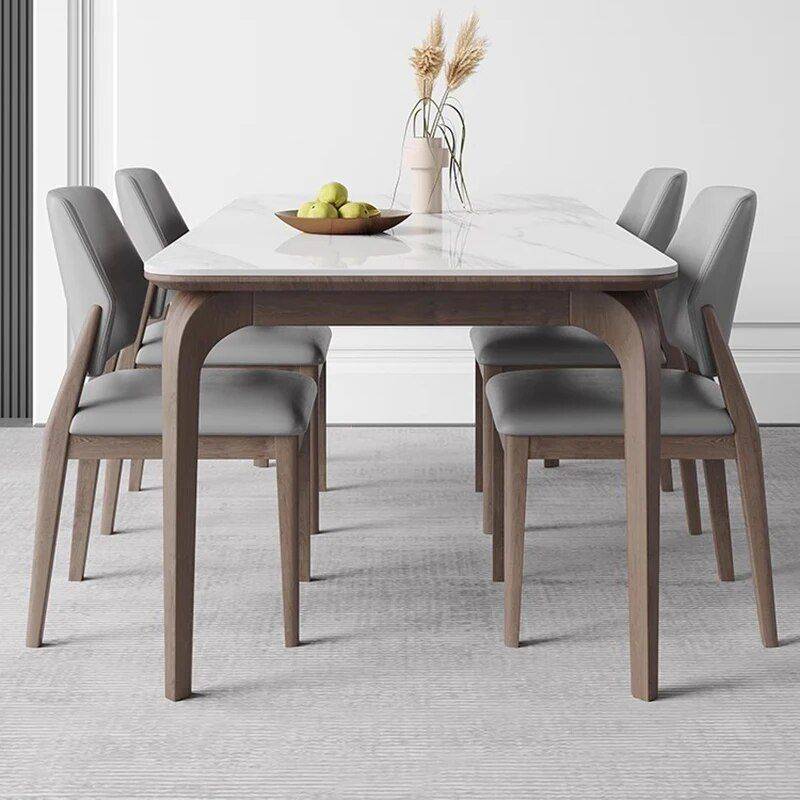 Luxury Minimalist Modern Dining Table Set for Home and Conference Dining Tables Furniture Set: 4 chairs (120x80x75cm) Luxury Minimalist Modern Dining Table Set for Home and Conference Dining Tables Furniture Set: 4 chairs (120x80x75cm)