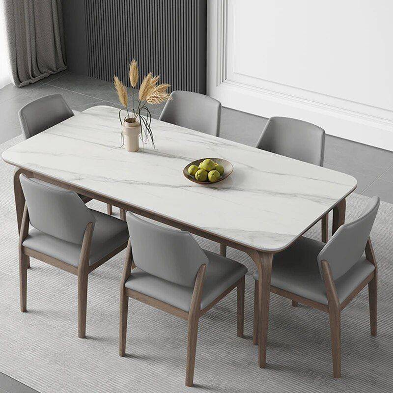 Luxury Minimalist Modern Dining Table Set for Home and Conference Dining Tables Furniture Set : 4 chairs (120x80x75cm) Luxury Minimalist Modern Dining Table Set for Home and Conference Dining Tables Furniture Set : 4 chairs (120x80x75cm)
