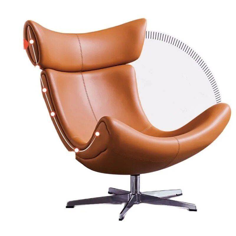 Luxury Modern Leather Leisure Chair for Living Room & Office Furniture Sofas & Chairs Color : Blue|Orange Luxury Modern Leather Leisure Chair for Living Room & Office Furniture Sofas & Chairs Color : Blue|Orange