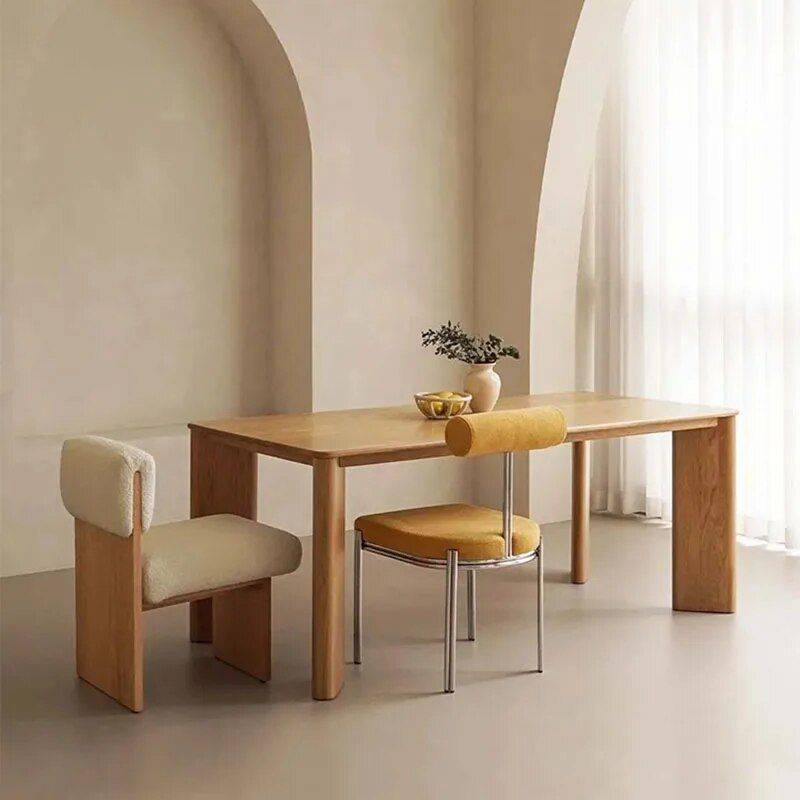 Luxury Nordic-Style Wood Dining Table for Modern Outdoors and Chic Home Spaces Dining Tables Furniture Size : 140x80cm 