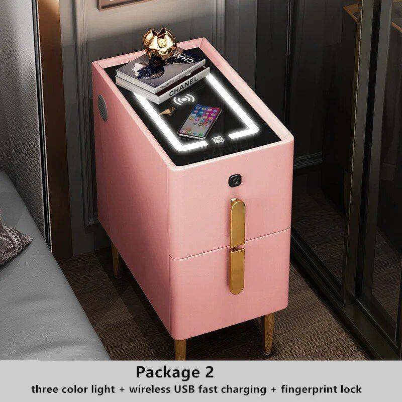 Luxury Smart Bedside Table Bedside Tables Furniture Color : White|Pink|Blue|Orange Luxury Smart Bedside Table Bedside Tables Furniture Color : White|Pink|Blue|Orange