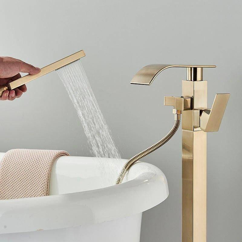 Luxury Square Floor Standing Bathtub Faucet with Waterfall Mixer Bathroom Shower Systems & Faucets Color : Brushed Gold A|Nickel A|Chrome С|Matte Black C|Nickel B|Brushed Gold B|Chrome A|Nickel C|Chrome B|Matte Black B|Matte Black A Luxury Square Floor Standing Bathtub Faucet with Waterfall Mixer Bathroom Shower Systems & Faucets Color : Brushed Gold A|Nickel A|Chrome С|Matte Black C|Nickel B|Brushed Gold B|Chrome A|Nickel C|Chrome B|Matte Black B|Matte Black A