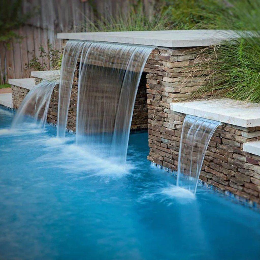 Luxury Stainless Steel Waterfall Blade for Ponds and Pools Lighting Wall Lamps Size : 120cm 