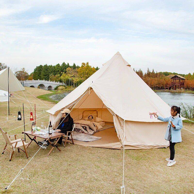 Luxury Waterproof Glamping Bell Tent Patio, Lawn & Garden Tents & Hardtops Luxury Waterproof Glamping Bell Tent Patio, Lawn & Garden Tents & Hardtops