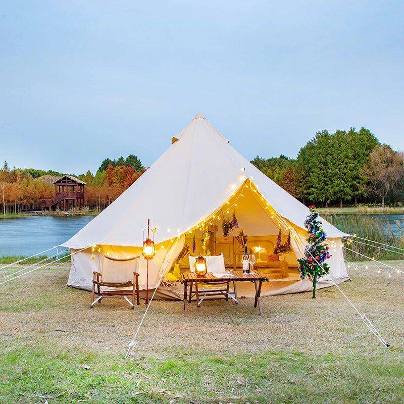 Luxury Waterproof Glamping Bell Tent Patio, Lawn & Garden Tents & Hardtops Luxury Waterproof Glamping Bell Tent Patio, Lawn & Garden Tents & Hardtops