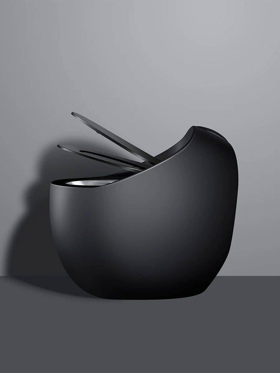 Matte Black Personalized Siphon Jet Toilet – Compact Egg-Shaped Design Home Electronics Smart Home Color : Black|Gray|Green|Orange Matte Black Personalized Siphon Jet Toilet - Compact Egg-Shaped Design Home Electronics Smart Home Color : Black|Gray|Green|Orange