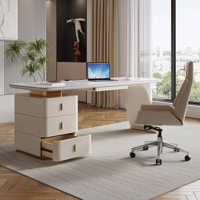 Minimalist Italian Design Computer Desk with Storage - Sleek Home Office and Gaming Station Furniture Office Furniture Size : 1.4M|1.6M|1.8M 