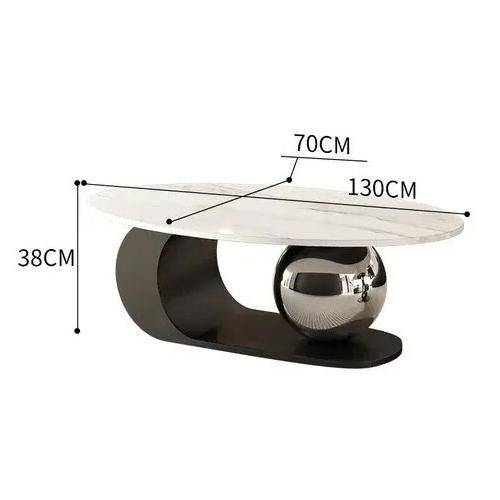 Minimalist Oval Rock Plate Coffee Table Furniture Side Tables & Coffee Tables Size: 130x70x38cm Minimalist Oval Rock Plate Coffee Table Furniture Side Tables & Coffee Tables Size: 130x70x38cm