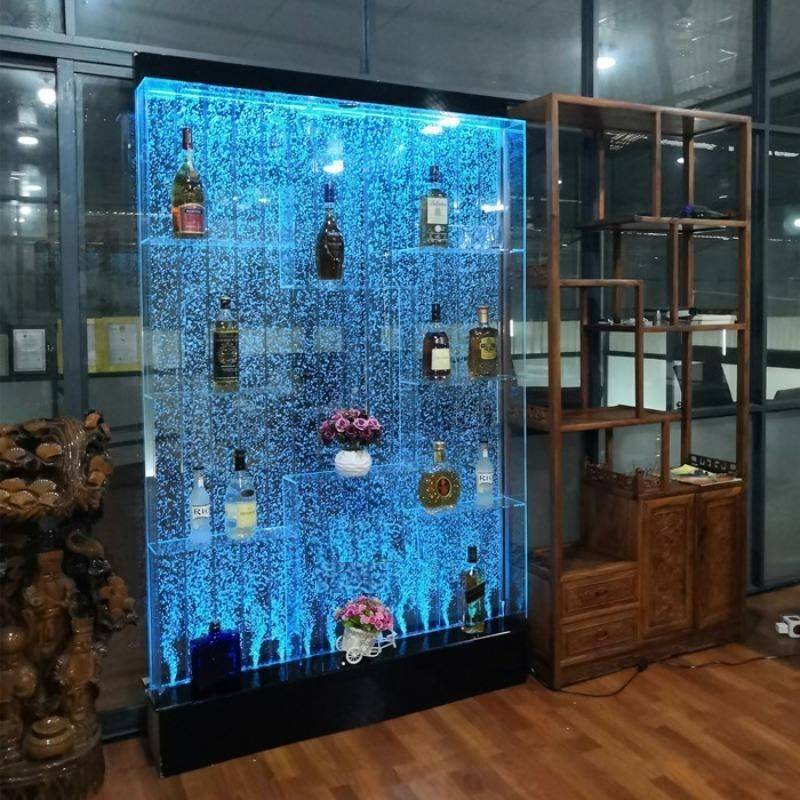 Modern Acrylic LED Wine Cabinet with Color Changing Bubble Wall Lighting Wall Lamps Color : Blue Modern Acrylic LED Wine Cabinet with Color Changing Bubble Wall Lighting Wall Lamps Color : Blue